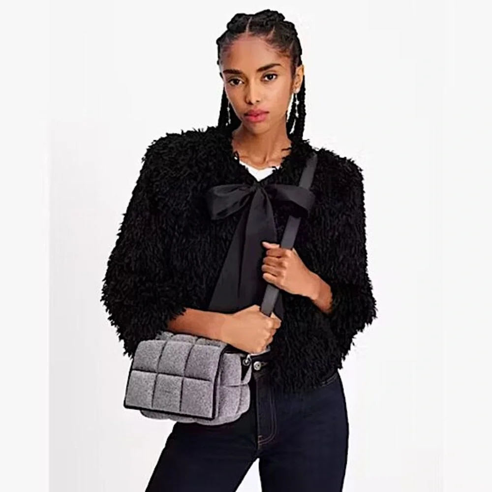 Kate Spade Boxxy Metallic Crossbody In Silver